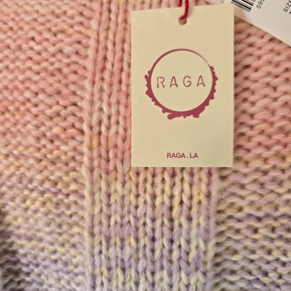 RAGA NWT Pastel Multicolor Knit Women's Sweater. Size Relaxed XS - Picture 6 of 10